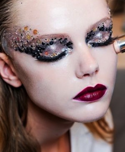 NYE Eye Make Up Trends Rhinestones