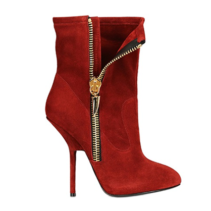 Giuseppe Zanotti Red Zipper Ankle Booties