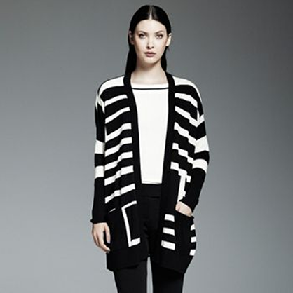 Striped Oversized Cardigan