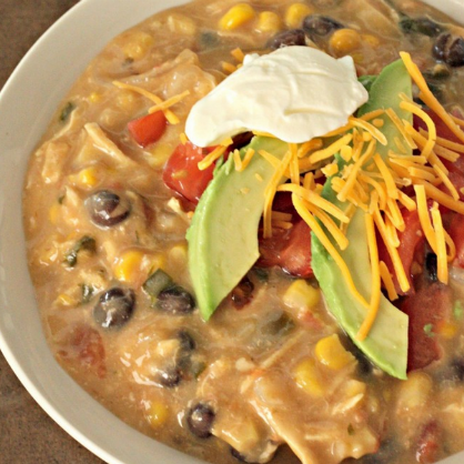 Slow Cooker Chicken Tortilla Soup