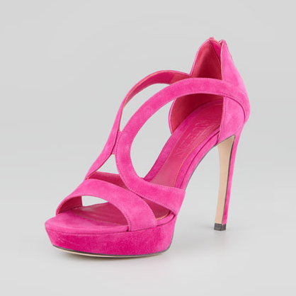 Alexander McQueen Pink Cutout Sandals