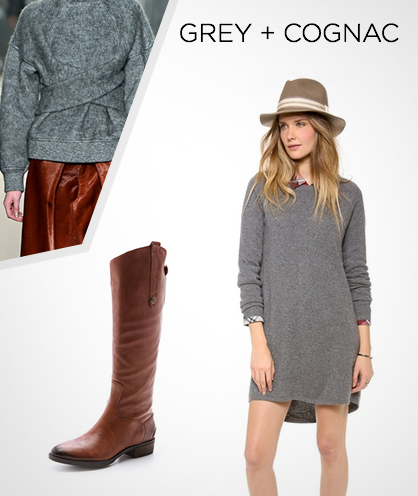 Fall 2013 Color Combinations: Grey + Cognac