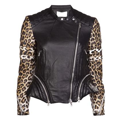 3.1 Phillip Lim Leather and Leopard Jacket