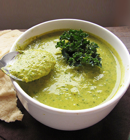 Curried Chickpea + Kale Soup