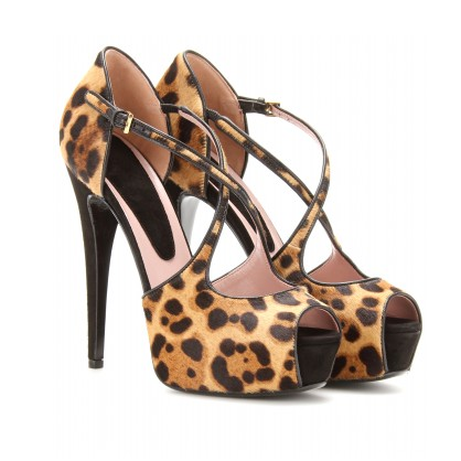 Gucci Leopard Platform Pumps