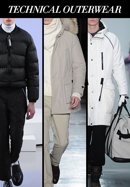 Menswear Fall 2014 Technical Outerwear Fabric Trends