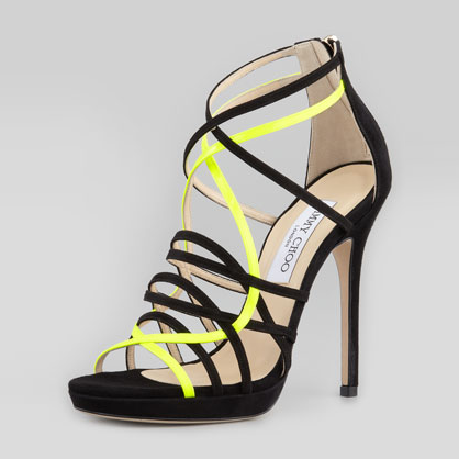 Jimmy Choo Neon Strappy Sandals