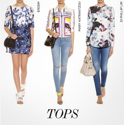 Oriental Print Tops