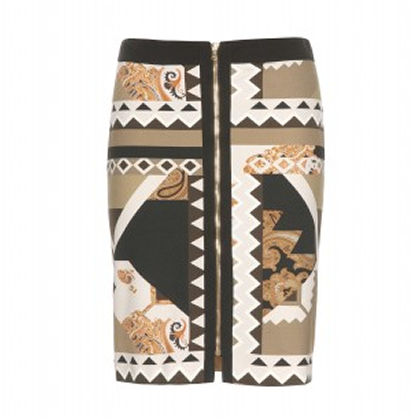 Etro Graphic Zipper Skirt