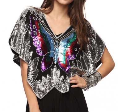 Butterfly Sequin Top
