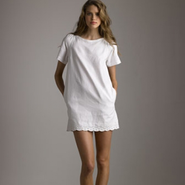Scalloped Shift Dress