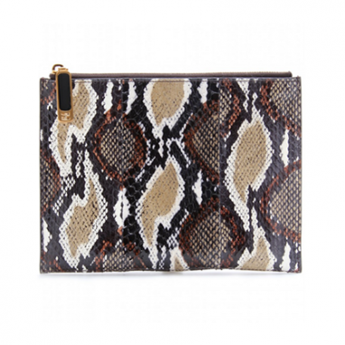 Flat Snakeskin Clutch