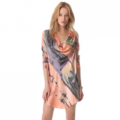 Brushstroke Print Dress | LadyLUX - Online Luxury Lifestyle, Technology and Fashion Magazine