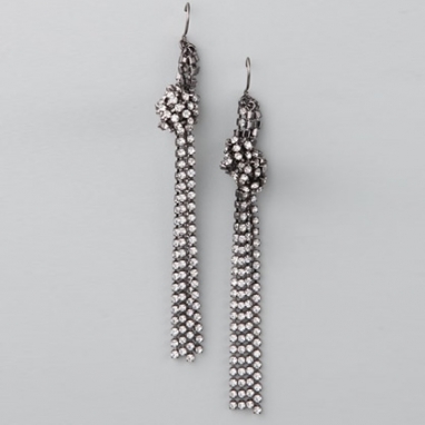 Rhinestone Knot Earrings