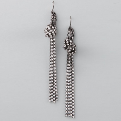 Rhinestone Knot Earrings | LadyLUX - Online Luxury Lifestyle, Technology and Fashion Magazine