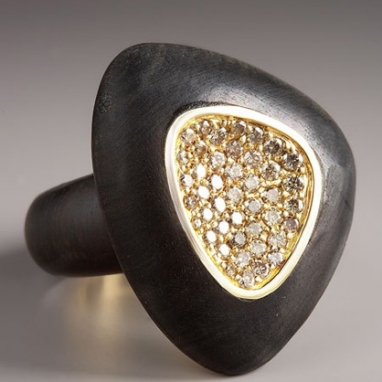 Ebony and Diamond Ring