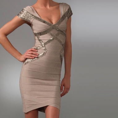 Herve Leger Sequin Dress