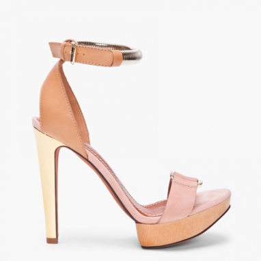 Peach Suede Sandals