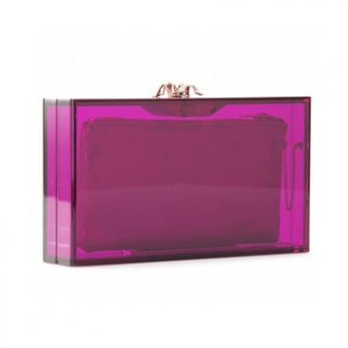 Acrylic Clutch with Jeweled Clasp