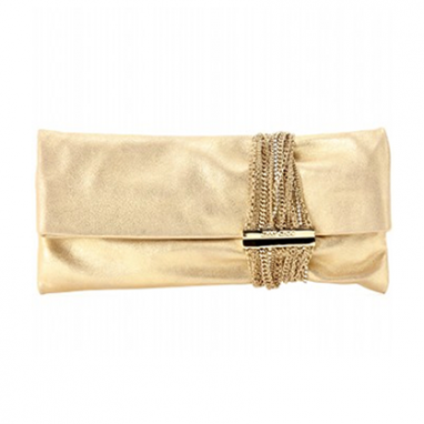 Metallic Leather Clutch