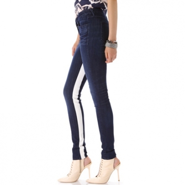 Racing Stripe Skinny Jeans