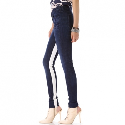 Racing Stripe Skinny Jeans | LadyLUX - Online Luxury Lifestyle, Technology and Fashion Magazine
