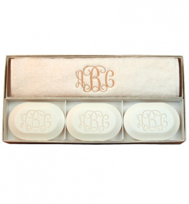 Monogramed Soap Set