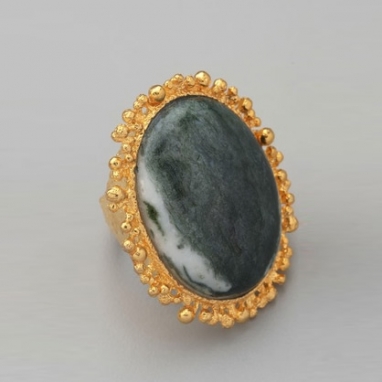 Agate Gold Ring