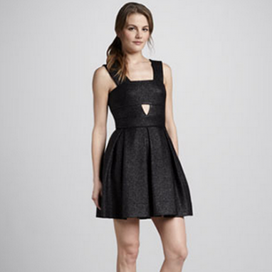 Pleated Cutout Dress