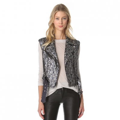 Sequin Moto Vest | LadyLUX - Online Luxury Lifestyle, Technology and Fashion Magazine