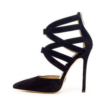 Strappy Suede Pumps