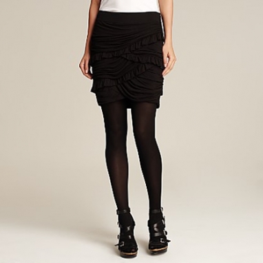 Black Tiered Ruffle Skirt