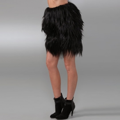 Brazeau Goat Fur Skirt