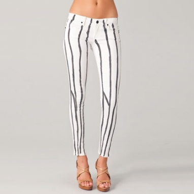 Paint Stripe Ankle Skinny Pants