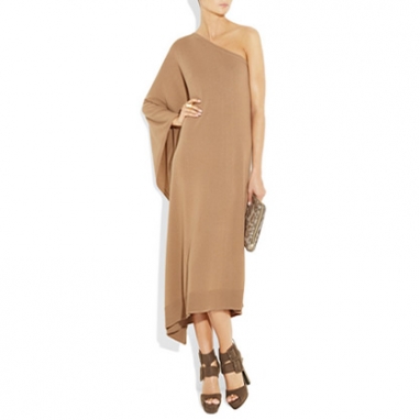 One-Shoulder Cashmere Dress