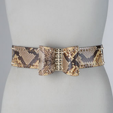 Studded Python Belt
