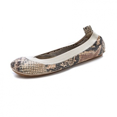 Snake Print Ballet Flats